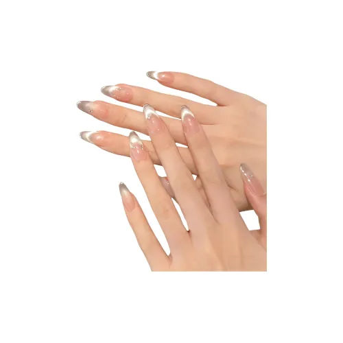 XIAMEIYU Фиолетовый Праздничный Мягкий Стеклянные Бусины Ручной Работы Осветляющий Фальшивые Ногти Овал Фиолетовый Градиент Кошачий Глаз 23 мм