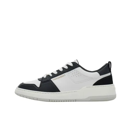 Ferragamo Низкие кроссовки для скейтбординга мужские черно-белые