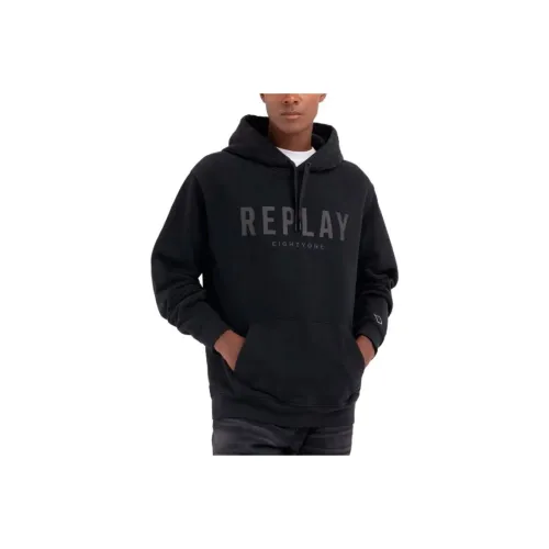 REPLAY Черный Мужской Свитшот