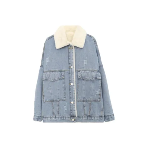 XGXR Синий Женские Джинсовые Куртки