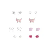 Розовый, бабочка, одежда, наборы [7 пар]