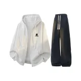 Белый, серый + черный, K [с флисовой подкладкой, улучшенный]