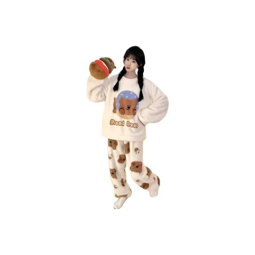 HAPG Белый Женский Пижамный Комплект