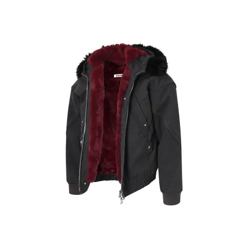 WUHA CREW Черный с Красным Подошвой Улучшенный Унисекс Куртки