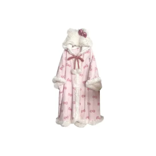 Yunpo Розовый Девичий Халат для сна Женские Банные халаты