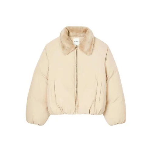 Sandro Бежевый Желтый Женский Пуховик