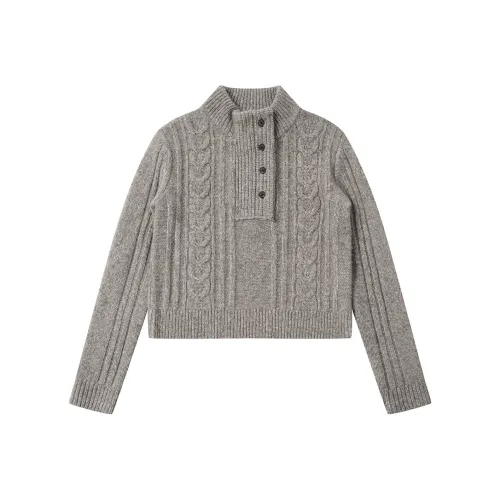 FAIRFAFO Серый хаки Женские Свитера