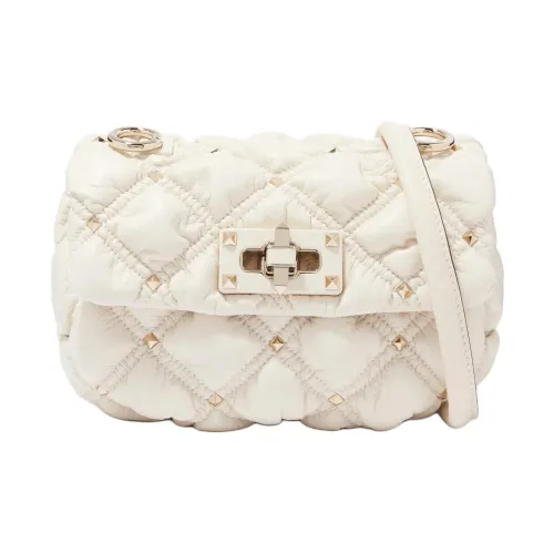 Valentino Напп Кожа Сумка через плечо Маленькая Женский Айвори Белый