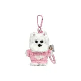 Розовый свитер + Белый вест-хайленд