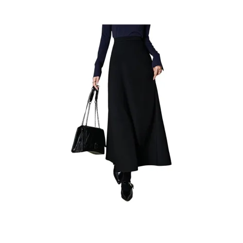 Late White Повседневный Длинный Юбка Женские