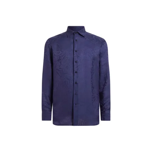 ETRO Мужские Синие Рубашки
