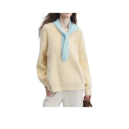 QIAOMONVHAI Желтый Универсальный размер Женский Трикотаж