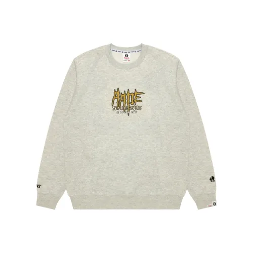 Aape FW25 Свитшот Мужской Серый Белый