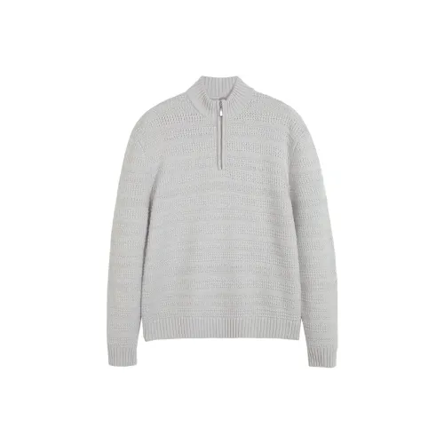 Osens Mist Gray 100% Sheep Wool Men's Sweaters