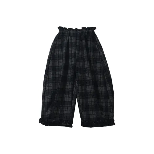 SHIBU Бежевый Соус Малыш HIGH RISE Клетчатый С флисовой подкладкой Брюки Цвет изображения Предшкольные Тренировочные брюки