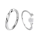 Камелия, переплетённая ветка, парные кольца