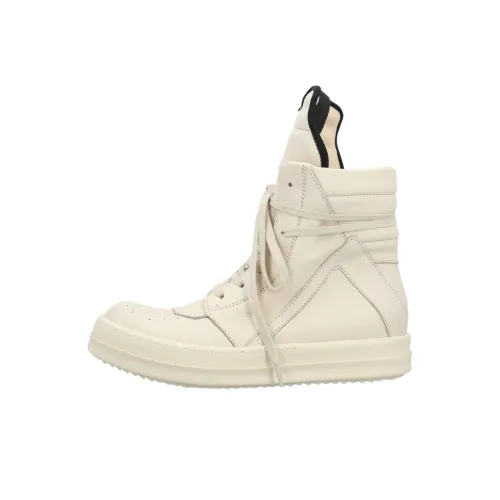 RICK OWENS совместный бренд RO Geobasket Высокие Кроссовки для скейтбординга Мужские Экрю