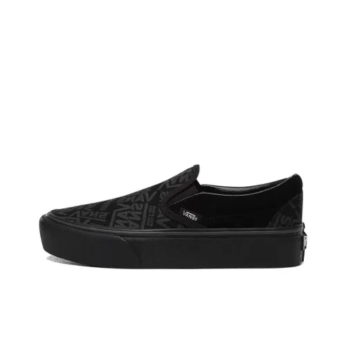 Vans CLASSIC Slip-On Легкий Низкий Топ Скейтборд Кроссовки Женские Черные