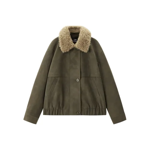 PEACEBIRD Зеленый Женский Короткий Пальто