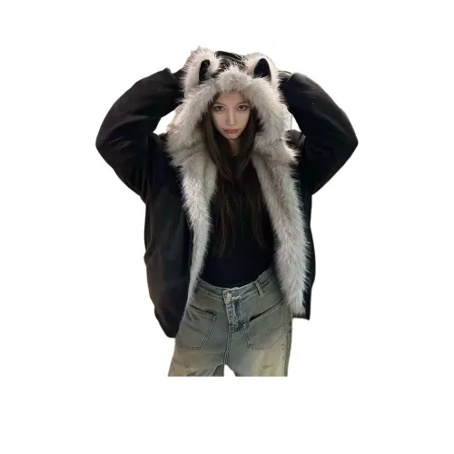 BQERTY Черный Женские пуховики