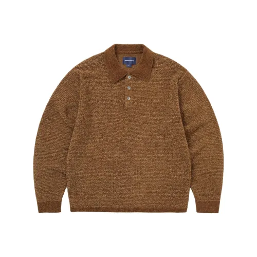 Thisisneverthat Fw25 Бархат KNIT POLO Коричневый Поло Унисекс