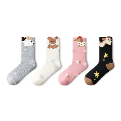 PRIMEET Носки Crew Женские упаковка из 4 пар