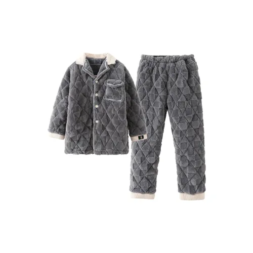 QIAOYUN Серый Мужской Пижамный Комплект