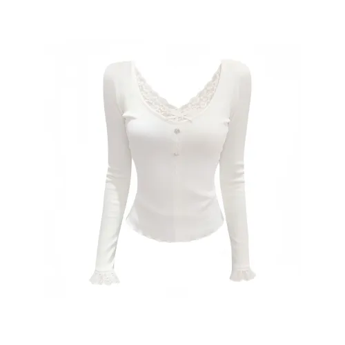 Aimilian Экрю Женские T-рубашки