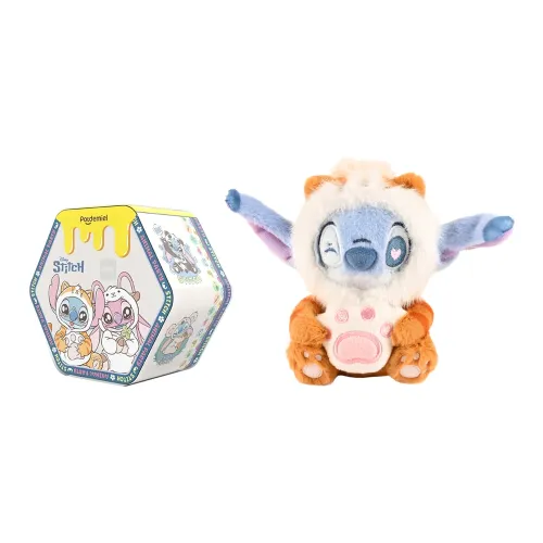POTDEMIEL X Disney Lilo Stitch Panda Kitten Animal Party Плюшевая кукла Милый Кукла Украшение Украшение Слепые коробки