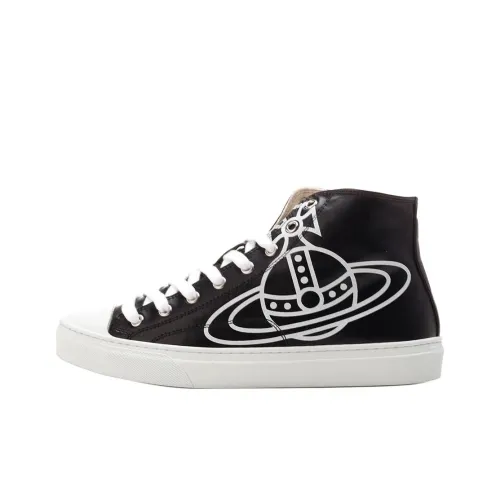 Vivienne Westwood Plimsoll High Top Скейтборд Кроссовки Мужские Черные