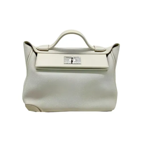 HERMES 24 24 Togo Swift Телячья кожа Сумка через плечо Сумка Женская Бетонный серый