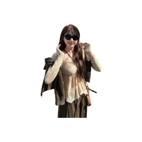 TENNE GIRL Бежевый Кожа Женский Трикотаж