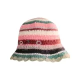 Новый винтажный кисточка шапка-бини - розовый, зеленый