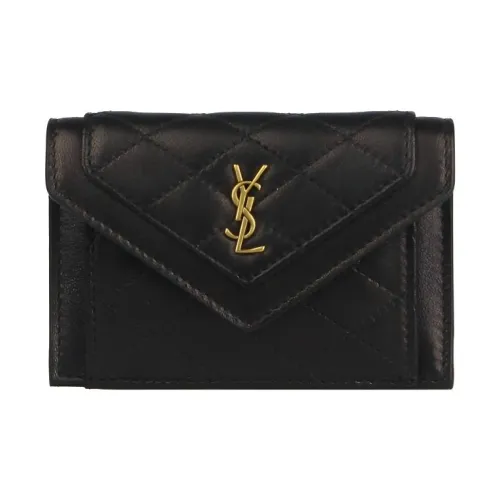 SAINT LAURENT Телячья кожа Кошелек Женские Черный