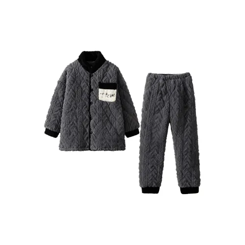 QIAOYUN Серый Мужской Пижамный Комплект