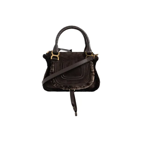 Chloe Marcie Кожа Сумка Маленькая Женская Коричневая