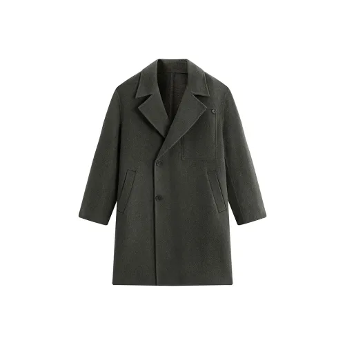 PEACEBIRD MEN Оливково-зеленый 1 Мужское пальто