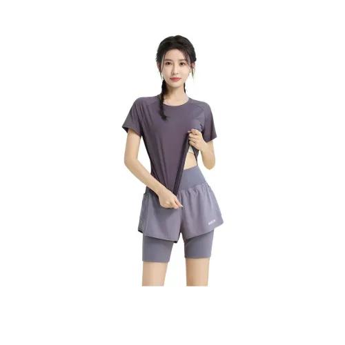 Фитнес Комплект Pilates Танец Йога Одежда На открытом воздухе Велоспорт Женские Двухкомпонентный Комплект Антибликовое Спортивное Тренировочное Одежда