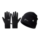 Black Перчатка + Black Вязаная Шапка