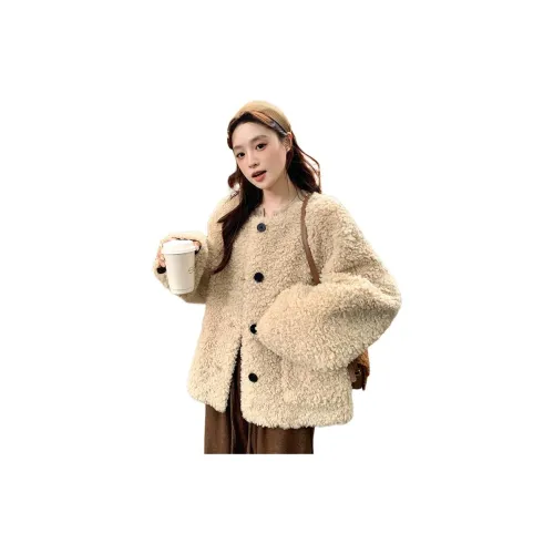 PNVB Молочно-чайный Бежевый Женские Бархатные куртки