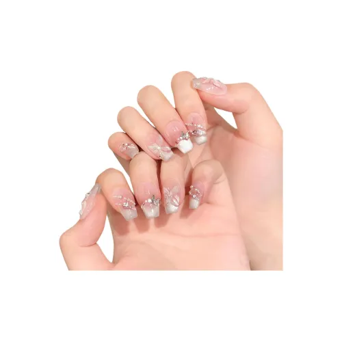 XNTX Заплатки для ногтей Ногти Art Заплатки для ногтей False Nail Короткий LADDER Cool Color Series Телесный Coquette