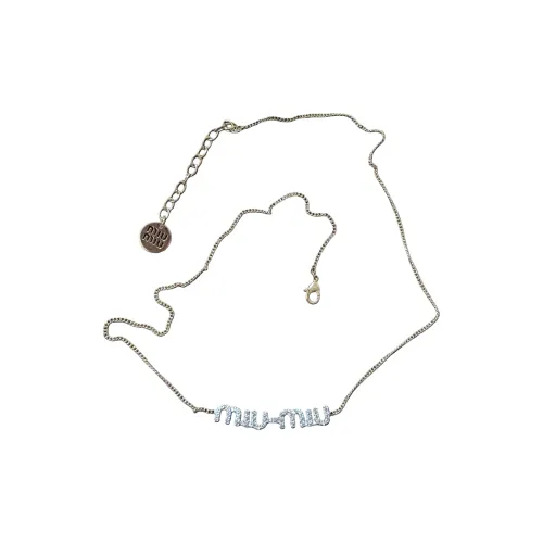 MIU MIU Ожерелья Женские Золото Синий