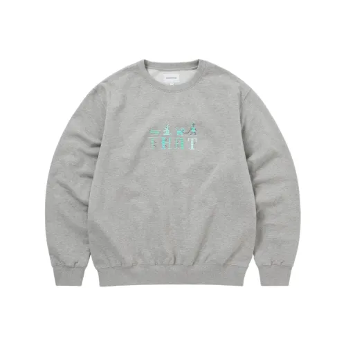 Thisisneverthat FW25 THAT Вышитая версия Crewneck Темный Вереск Серый Свитшот Унисекс