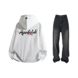 Комплект одежды (Свитшот серого цвета Фотиния + Джинсы)