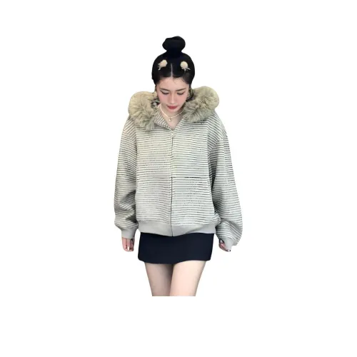 IWZI Абрикос Серый Полосы Унисекс Свитшоты