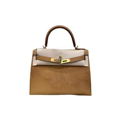 HERMES Kelly Эпсомская кожа Сумка Kelly Сумка через плечо Сумка Женская 2S Кунжут