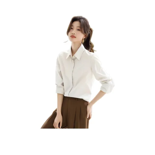 MOHANYIMEI Натуральный Белый Женские Рубашки