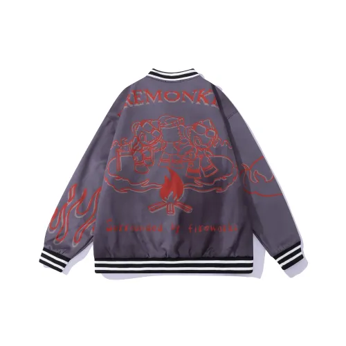 FireMonkey Бейсбольная куртка Унисекс Серый