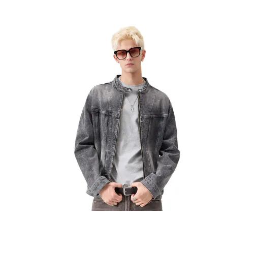 NITENG Черный Серый Цвет Унисекс Джинсовые Куртки