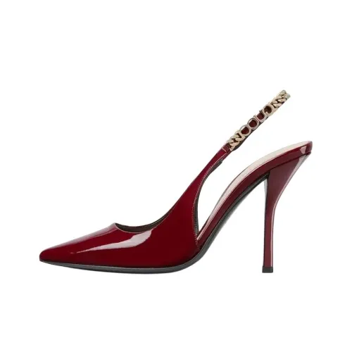 GUCCI 24 Весенне-летняя коллекция Signoria Collection Узкий каблук Высокие каблуки Женские Красный